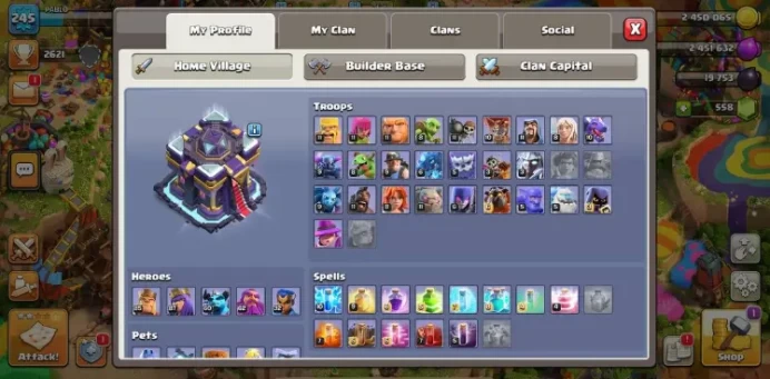 HOT Sale | TH15 | Lvl 245 | BK 85 | AQ 87 | GW 62| RC 32| MP 60