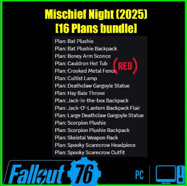 [Mischief Night Autumn 2025] NEW x16 All Plans Bundle [Scorpion Plushie Backpack/Bat Plushie/Jack-in-the-box/Cauldron Hot Tub]