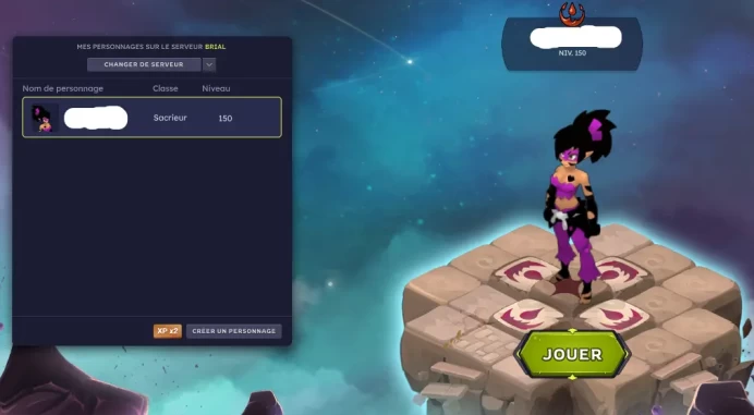 Dofus Unity - serveur BRIAL - SACRIEUR 150 - Jamais certifié - (+1500 des ogrines offerts) - 100% safe