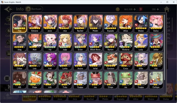 [Re:BIRTH]Global300xx|Ready Raid|12 Legendary [Teo TC2,Eileene,Alice,Rachel,Espada,Jave,Platin,Shane,Daisy]|Log Google|(SKR944)