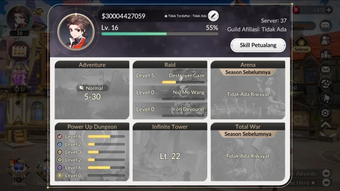GLOBAL|6 LEGENDARY(Teo*6,Rachel*6,Dellons*5,Ace*5,Sieg*5,Ruri*5)|1.8K Ruby|Auto raid,Map 6,Tower 23F|Google(SKR781)
