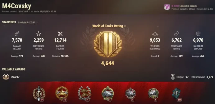 [EU] 16 TIER X | 80 PREMIUM TANK | TOTAL TANKS 130 | CHANGEABLE PASSWORD | 4 816 198 SILVER | 5509 GOLD | BEST