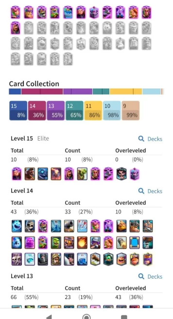 CLASH ROYALE AND OF CLANS | LVL 56 | 12 EVOLUTION| 10 ELITE| LVL 14 CARD MAX 43 | 109 EMOT| CLASH OF CLANS| LVL 209 | 20000 GEM