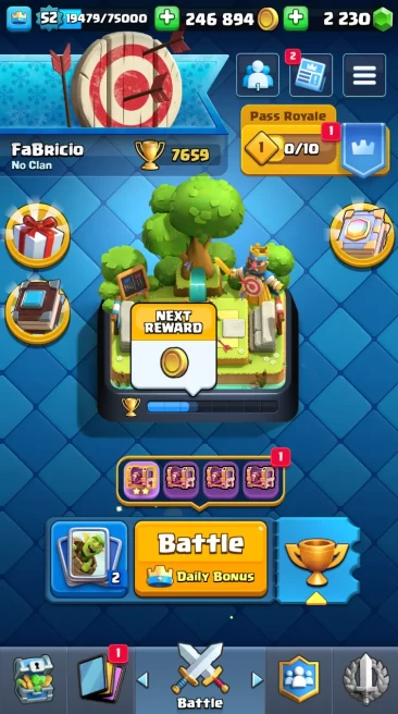 ◄ KT 14 ► LVL 52 ◆ 7659 CUPS ◆ 30 MAX ◆ LEVEL 15 [1] ◆ LEVEL 14 [29] ◆ 30 EMOTES ◆ 1 EVO CARD ◆ 3 SKINS ◆ 246k GOLD ◆ 2230 GEMS ◆ RL46