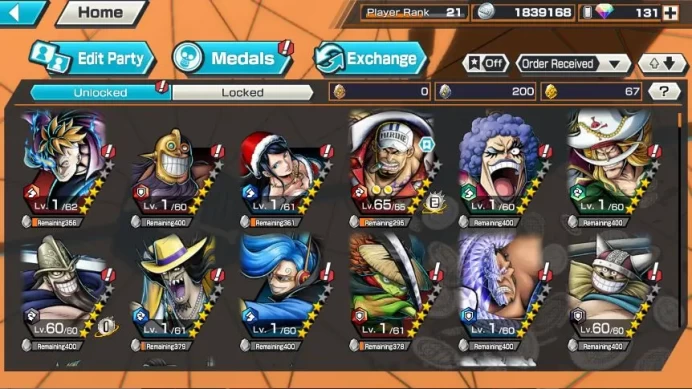 Global|8 META EX[Sakazuki,Kaido,Roger,Roblucci,Zoro,Kaido Monster,Kuzan,Onami,ETC]Rank 21|Log Bandai|Check SS(OPBR961) 