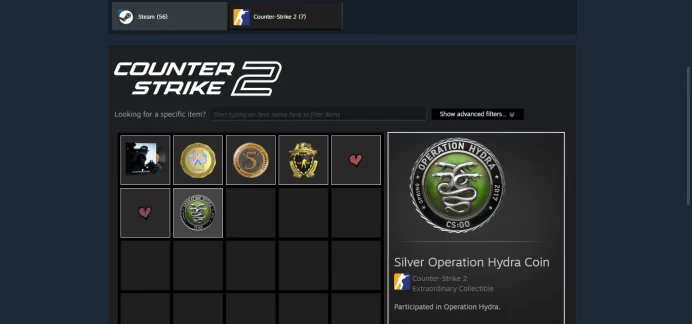 << 21 LEVEL STEAM >>_Last Online 5 year ago_ < 45 Days Warranty > _Silver Operation Hydra Coin!!!_ NO VAC _Global, Loyalty Badge, 5Y_627hrs