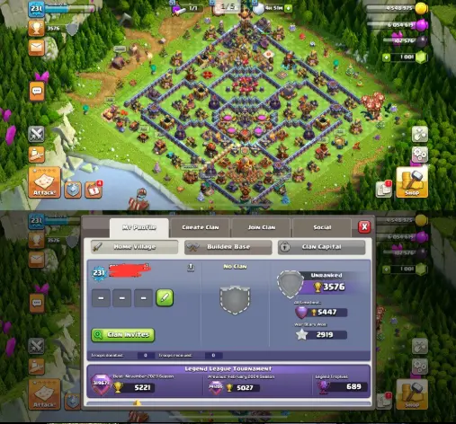 Th16 Lvl 16 Wall EXP 231 BK:91 AQ:92 GW:65 RC:40  More Max Then 15 2919 War Stars 7 Year Christmas Tree Many Max Hero Equipment