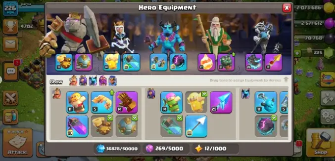 Th16 Level 226 Wall Def Max Equipment Good Hero Good Code465