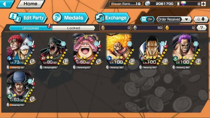 Global|7 META EX[KidLaw,Olin,Kuzan,Zephyr,Borsalino,Marshall,Linlin]Rank 19|Log Bandai|Check SS(OPBR974)