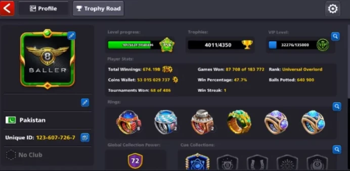 750 LEVEL | 53 BILLION COINS 72 CCP WARNING GOOGLE PLAY IOS COMPATIBLE—