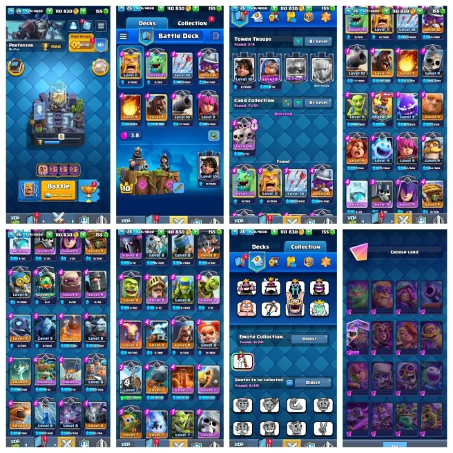 R100【KT 10_LVL 26】71/121 CARD FOUND▰ROYALE GHOST BOO EMOTE▰6 EVO SHARD▰3.5K TROPHY▰NC FREE