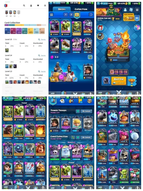 R107【KT 14_LVL 44】1 ELITE▰4 CARD MAX▰CRL #1,KING  CRYING, ROYALE GHOST LOVING EMOTE▰8.1K TROPHY▰8 YEAR PLAYED▰7 EVO SHARD APPLY▰ARENA 21▰1K GEMS