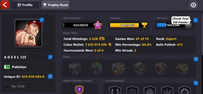 8bp 1 Billion coins GMAIL LOGIN Instant Delivery [8 BALL POOL ]