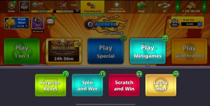 Berlin Ring  Level 70  1B Coins  Maxed 6 Cues