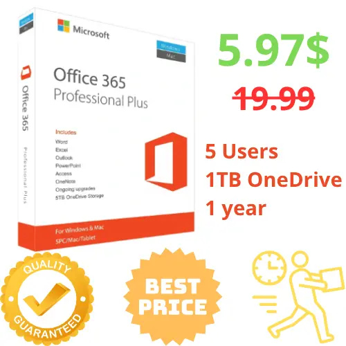 Microsoft Office 365 | 5 Devices | OneDrive Storage Included