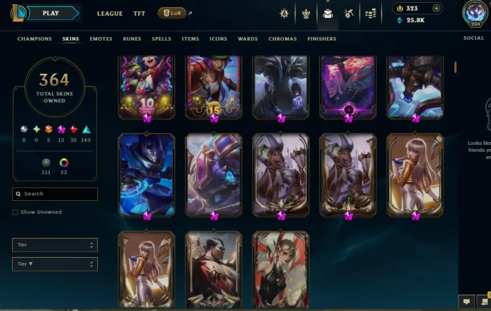 EUW EMAIL CHANGEABLE 364 SKINS 5 ULTIMATE 13 MYTHIC PRESTIGE: MF2X KAI'SA 2X DARIUS 5 VICTORIOUS  294 LVL 80 MYTHIC ESSENCE 75 little legends