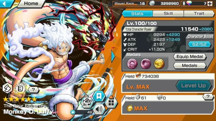 BR611-IOS+Android-Luffy Gear 5 v2 Full Boost+3013 Fragment+5 Ex(Kid Law+Sabo+Akainu+Shank+Big Mom)+Good Medal+Egghead Luffy Max+Kid Max+Yasopp