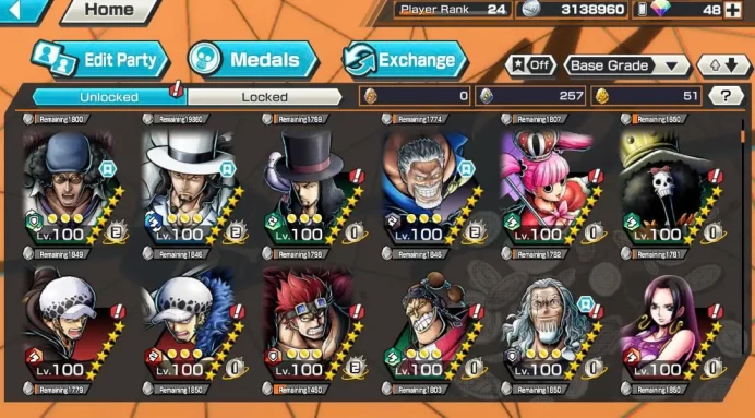 BR612-IOS+Android-6 Ex(Garp+Sabo+Kuzan+Lucci+Snake+Big Mom)+Support 146%+Good Medal+BF Egghead Zoro Max+Egghead Sanji Max+Ulti Max+Rayleigh Max