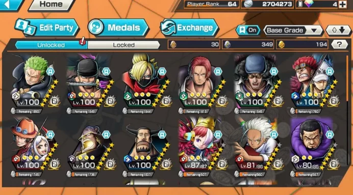 BR614-IOS+Android-Hyber 42+5 Ex Max(Kuzan+Kid Law Skin+Yamato Ace+Shank v3)+Support 162%+Vip Medal+Many Bounty Festival Max Egg Zoro+Pacifista