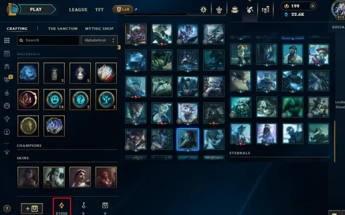 EUW EMAIL CHANGEABLE ALL CHAMPIONS 162 SKINS+40 INVENTORY 21KOE  144 LITTLE LEGENDS CHIBI SETT  21 MAP SKINS 