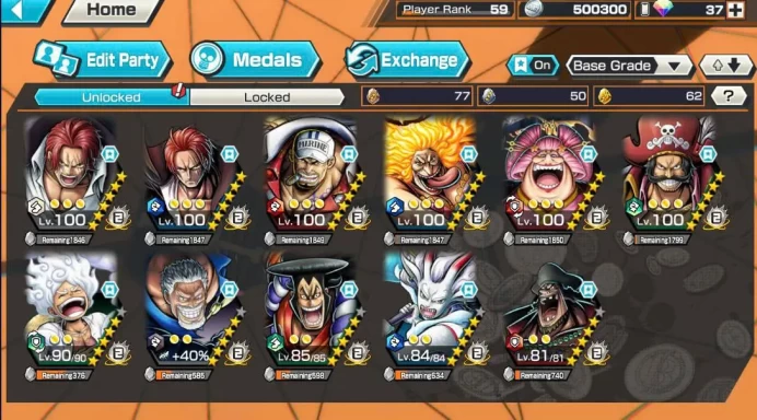 BR617-IOS+Android-Hyber 56+11 Ex(Garp+Gear 5+Shank v4+Roger+Akainu+Big Mom+Oden+Yamato)+Support 162%+Good Medal+King Max+Kid Max+Issho+Shark