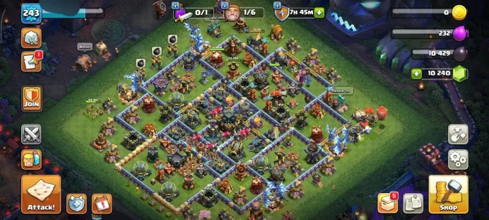 Clash of Clans (Android/iOS) SC ID- [Big Sale] TH17 - Level 243- Heroes(100/100/80/75/50) - Many skins - Build 10  - Cheapest price