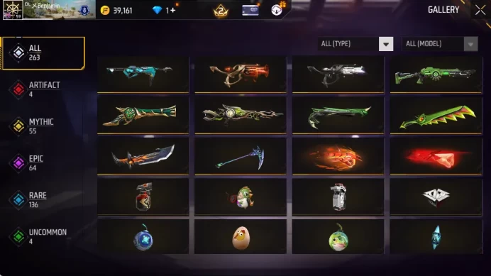 FF IDN|4 Evo (SG2 Max Sterling Conqueror,M4 Draco,AK47 Draco) + 2 Fist (Scorpio Grasp & Cobra)|Log Google|Check SS(FF1171)