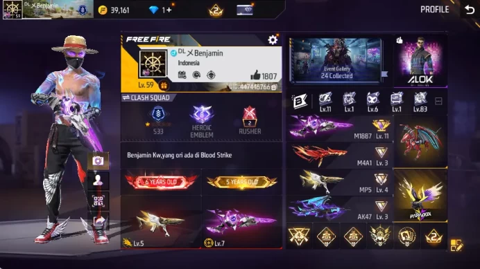 FF IDN|4 Evo (SG2 Max Sterling Conqueror,M4 Draco,AK47 Draco) + 2 Fist (Scorpio Grasp & Cobra)|Log Google|Check SS(FF1171)