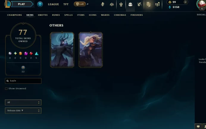 EUNE Email changeable 108 champions 77 skins  UFO Corki Judgment Kayle Riot Kayle Urf the Manatee 