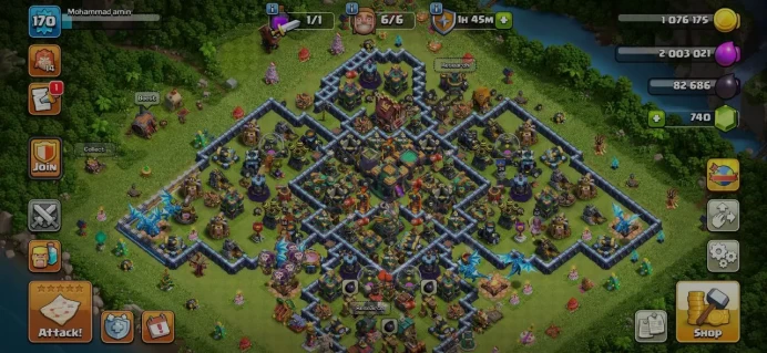 Th14 full max, Defense max, Wall high level, Change name 500Gem, 5 Hero skin, magic item, Hero high level, Lifetime Warranty