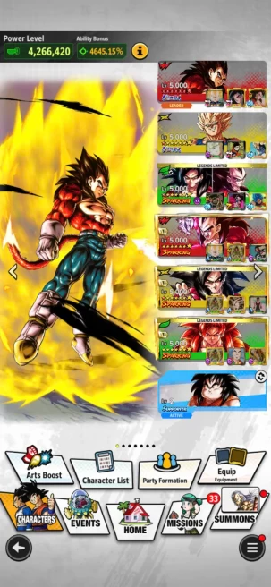 BR794-IOS+Android-5 UL(SS4 Vegeta Full Red Star+Majin Vegeta+Cell)+Team GT+SS4 Gogeta Zenkai+SS4 Goku Zenkai+SS4 Goku and Vegeta+Vegeta Zenkai