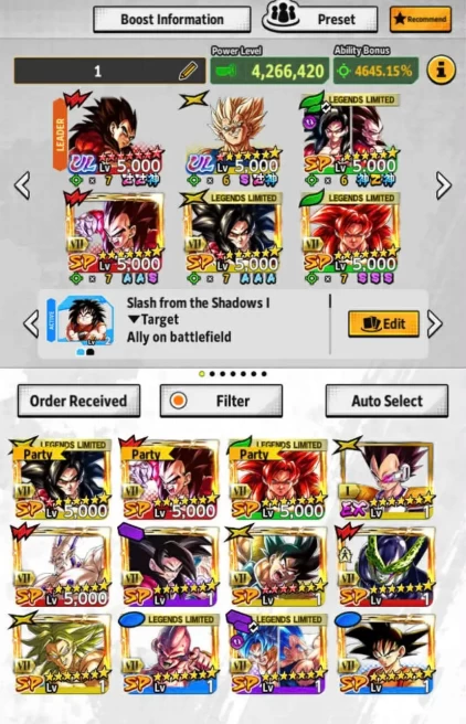 BR794-IOS+Android-5 UL(SS4 Vegeta Full Red Star+Majin Vegeta+Cell)+Team GT+SS4 Gogeta Zenkai+SS4 Goku Zenkai+SS4 Goku and Vegeta+Vegeta Zenkai