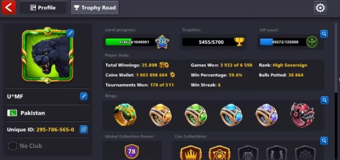 1 Billion Coins | CCP 78 20 Legendary Level 210 70 Limited Rings Password Changeable Warning