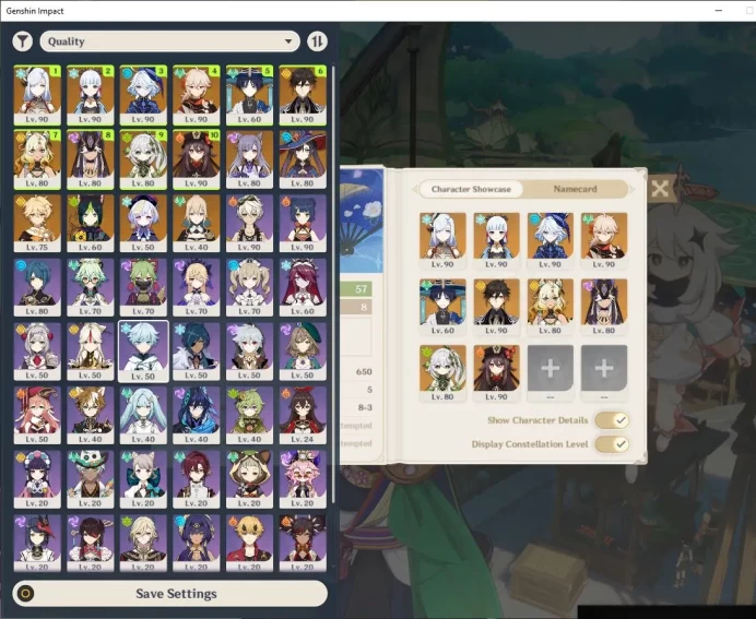 ASIA |AR57|10 Limited + 5 [5 Star's Weapon] Hu Tao,Kazuha,Furina,Nahida,Xilonen,Etc | MC Male | Take Email | Check SS (GI2567)