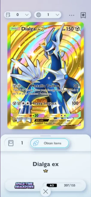 [Global]  Dialga EX Crown + Palkia EX Crown +20 Poke Gold 1600 Pack Hourglass400 Wonder Hourglass