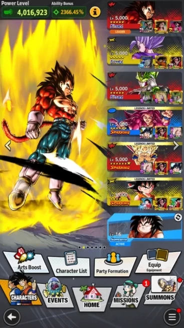 127M Total Power|LV 165|6 UL+ 33 LL| Beast Gohan, SS4 Vegeta, SS Goku, Cell, Shenron, and ETC |Android| Check SS (DBL783)
