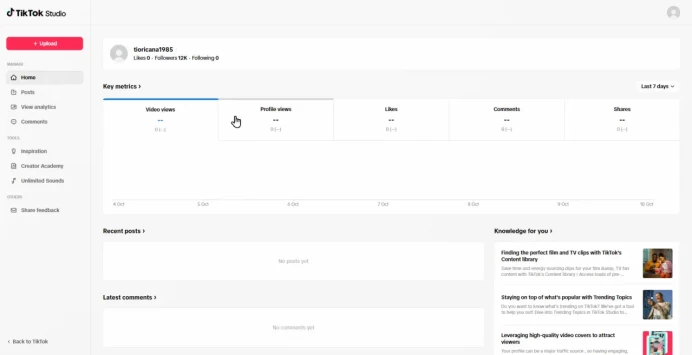 Italy | Account | TikTok 11.900 Followers | Live Studio + live Phone |! Activated !| | Full Mail Access | Creator Rewards Program | 