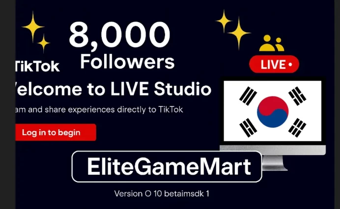 South Korea | Account | TikTok 8.800 Followers | Live Studio + live Phone Need Activated | Full Mail Access