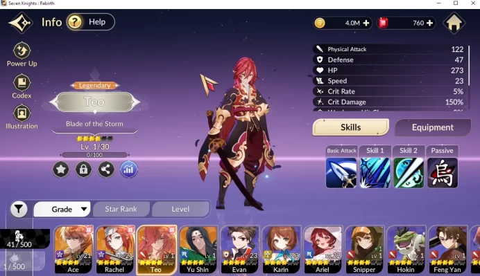 [Re;BIRTH] Global Fresh Starter 4 Legendary (Teo, Yu Shin, Ace, Rachel) + 20 HSV | Log Google Take Email | Check SS (SKR722)