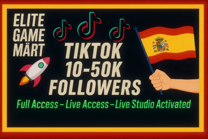 Spain | Account | TikTok 12.000 Followers | Live Studio + live Phone Activated | Full Mail Access | Creator Rewards Program | 