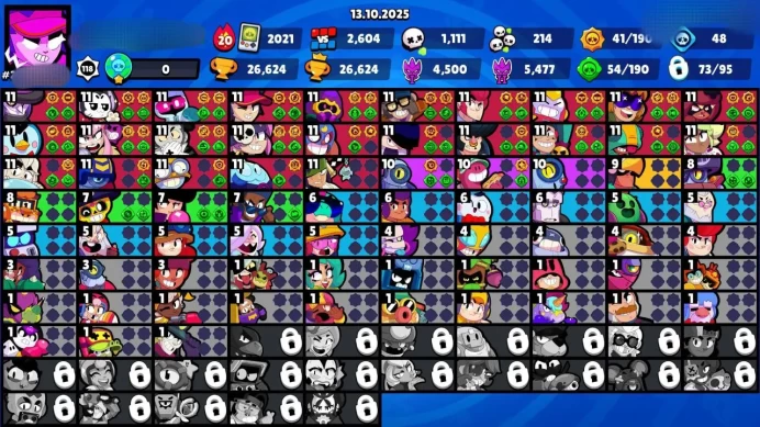 B15▰LEVEL 118【73/95 BRAWLERS】21 HYPERCHARGED▰25 MAX POWER▰26K TROPHY▰134 RARE SKIN▰NC 60 GEMS▰RARE ACCOUNT