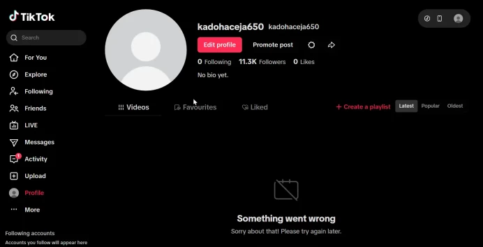 Mexico| Account | TikTok 11.300 Followers | Live Studio + live Phone Activated | Full Mail Access | Creator Rewards Program |