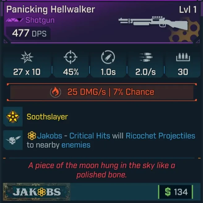 [MODDED] L1 HELLWALKER - 477 DPS - (+25 FIRE DMG/S) - 30 MAGAZINE SIZE - SICK LVL 1 WEAPON!