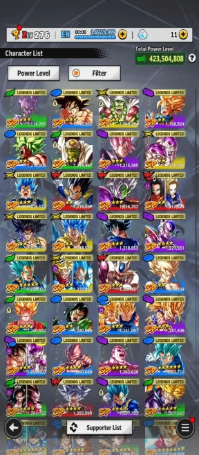 D791-Nice Account-10 UL(SS Goku+Goku Uis+SS4 Gogeta+Rose+Gogeta+Turles+Beast Gohan)+53 Legends+Good Equipment+Many Good Team+Goku Black+Vegito
