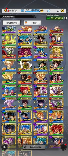 D788-IOS+Android-Vip Meta Account-9 UL(SS Goku+Frieza+SS4 Gogeta+Majin+Turles+Super Vegeta)+62 Legends+Vip Equipment+Good Zenkai+Many Good Team