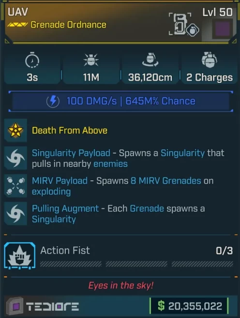 [MODDED] L50 UAV - 11M DMG - 36.120CM RADIUS (BEWARE!!!) - 3S COOLDOWN - 2 CHARGES - 8 MIRV - PULLING - TONS OF MODDED STUFF (CHECK 2ND IMAGE)