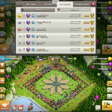 LOCAL-GERMANY/DE TH17 NEAR MAX HERO:96-95-70-75-49 10 PETS 7 EPIC EQUIPMENTS GOOD WALLS N ARMY 2377WS XP-238 FULL ACCESS INSTANT DELIVERY
