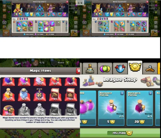 LOCAL-GERMANY/DE TH17 NEAR MAX HERO:96-95-70-75-49 10 PETS 7 EPIC EQUIPMENTS GOOD WALLS N ARMY 2377WS XP-238 FULL ACCESS INSTANT DELIVERY