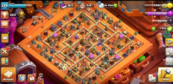 TH16  LVL 224  BK 90  AQ 95  MP 66  GW 70  RC 41  1950+ GEMS  4500+ Trophies  Magic Items & Hero Skins – X278