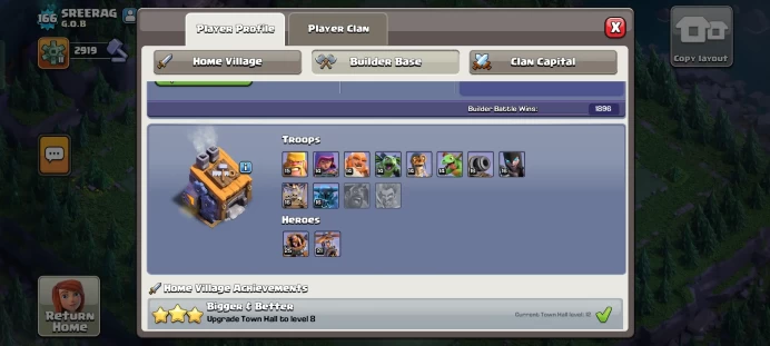 Clash of Clans (Android/ios) SC ID- [Big Sale] TH 12 - Level 166- Heroes(59/59/40/40) - Build 8- Cheapest price